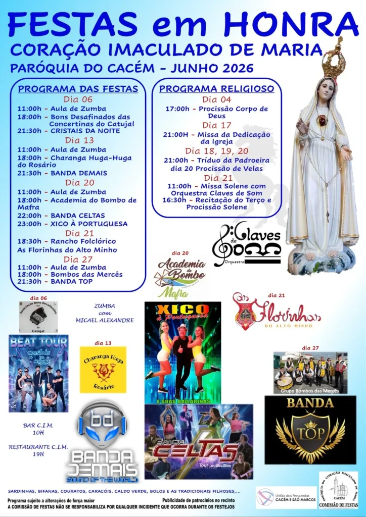 Festas do Cacém (Coração Imaculado de Maria) 2026