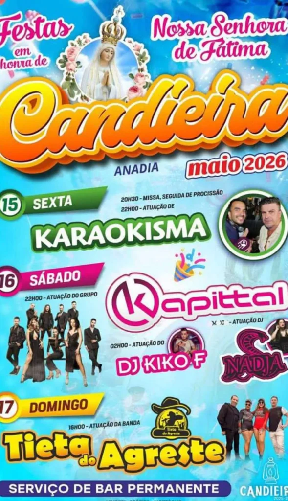 Festas de Candieira, Anadia (Senhora de Fátima) 2026