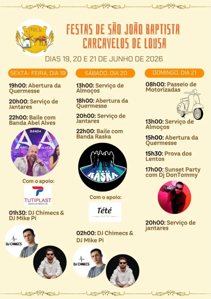 Festas de Carcavelos de Lousa (São João) 2026