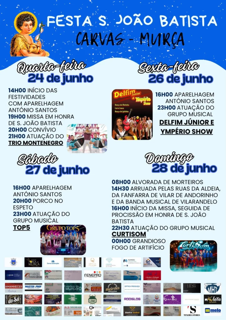 Festas de Carvas, Murça (São João) 2026