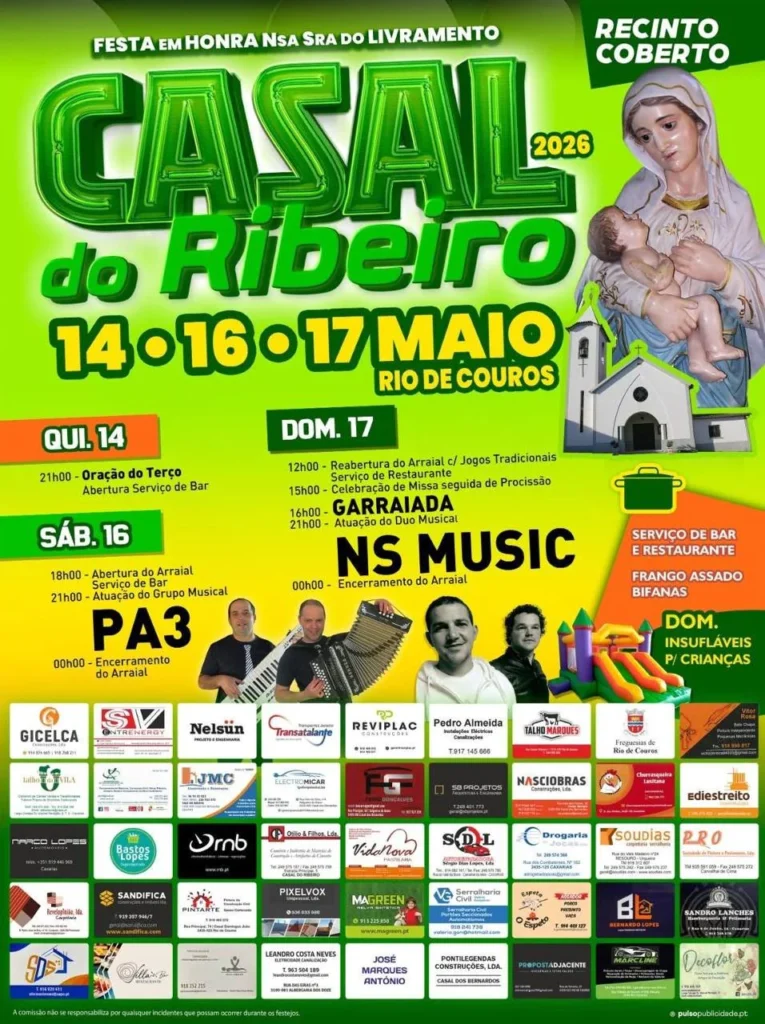 Festas de Casal do Ribeiro, Rio de Couros (Senhora do Livramento) 2026