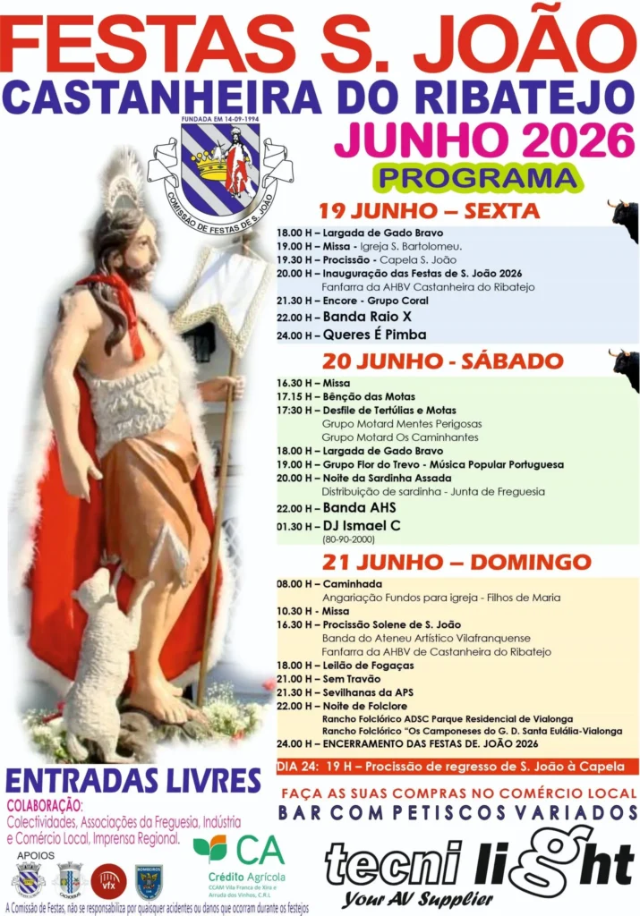 Festas de Castanheira do Ribatejo (São João) 2026