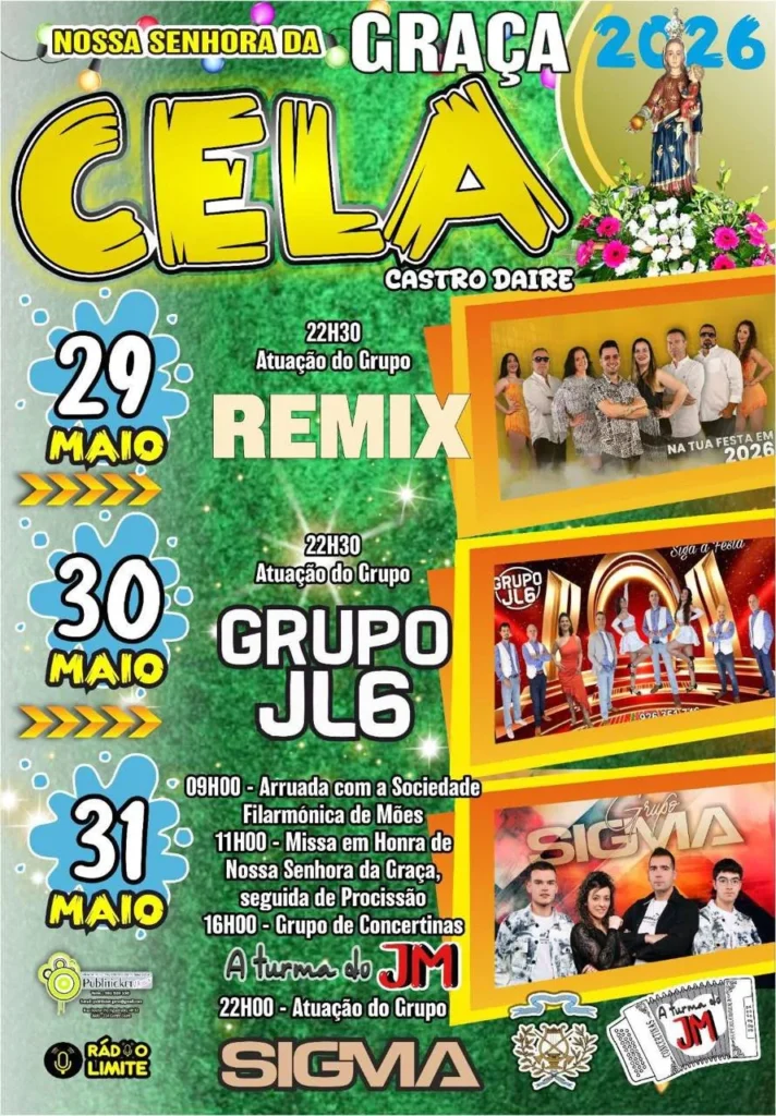 Festas de Cela, Castro Daire (Senhora da Graça) 2026