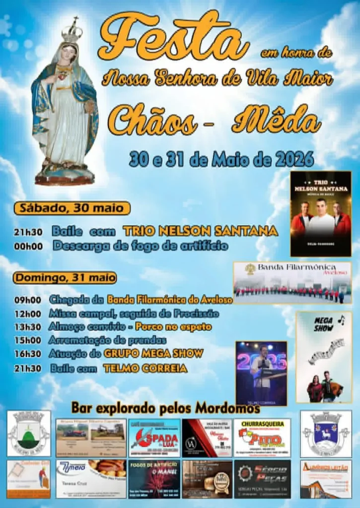 Festas de Chãos, Mêda (Senhora de Vila Maior) 2026