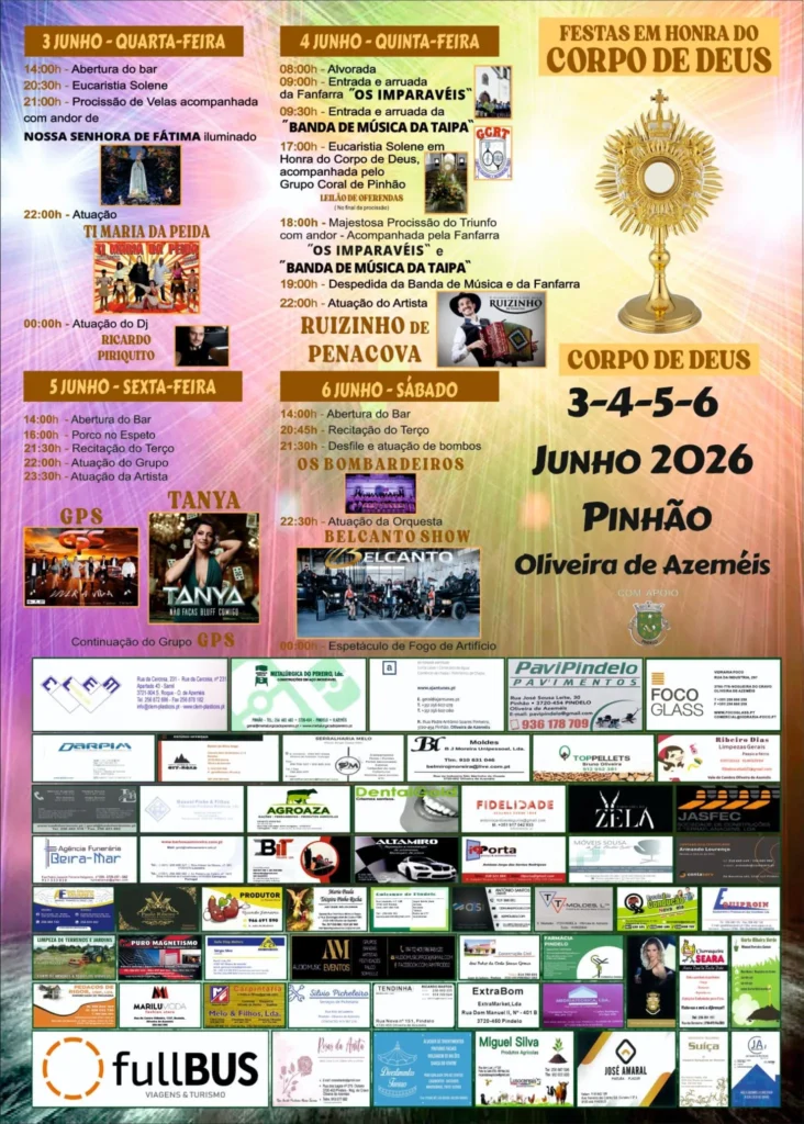 Festas de Pinhão, Oliveira de Azeméis (Corpo de Deus) 2026