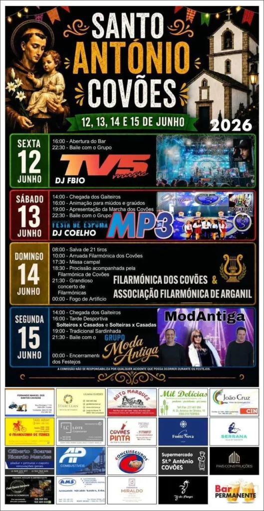 Festas de Covões (Santo António) 2026