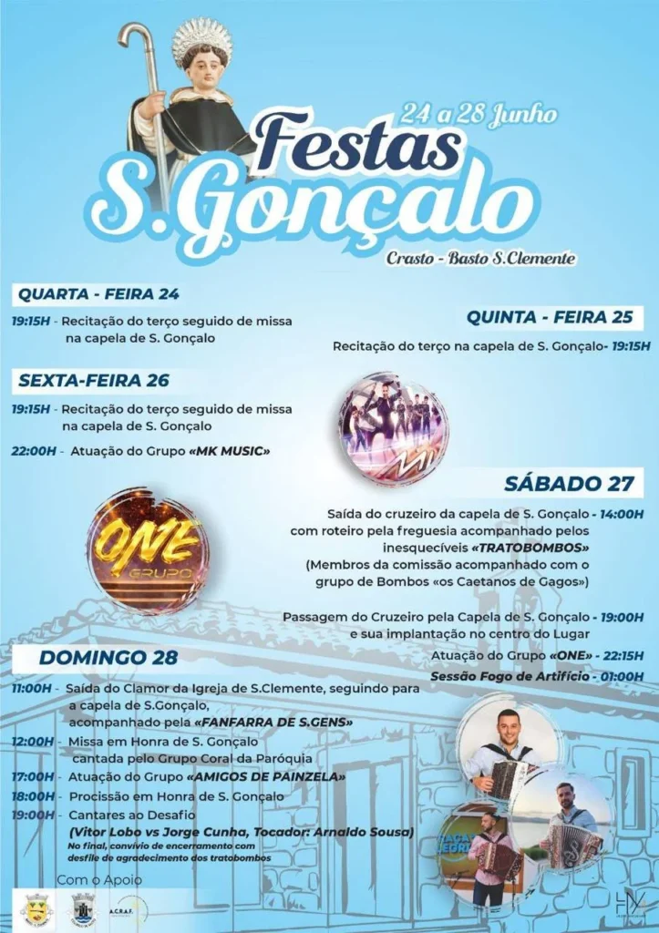 Festas de Crasto, Basto São Clemente (São Gonçalo) 2026