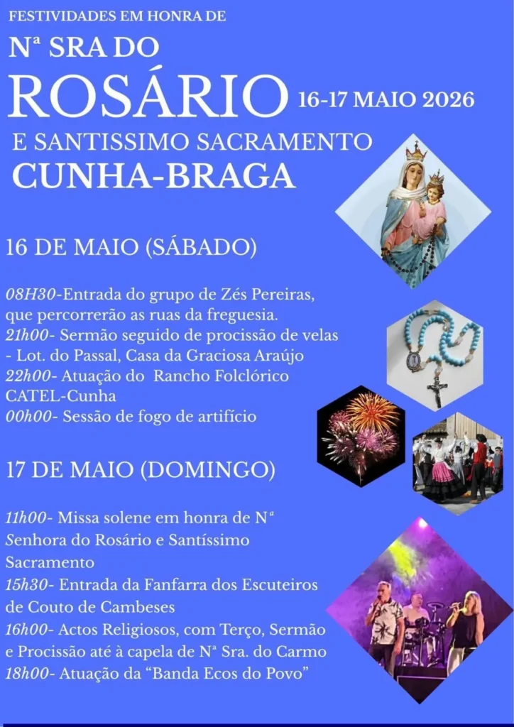 Festas de Cunha, Braga (Senhora do Rosário) 2026
