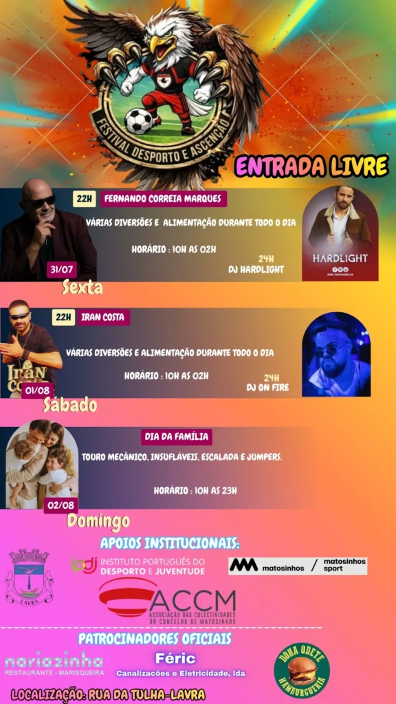 Festas Desporto e Ascensão 2026 em Lavra