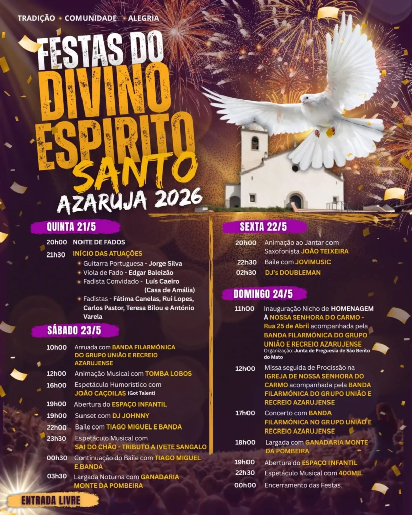 Festas de Azaruja (Espírito Santo) 2026