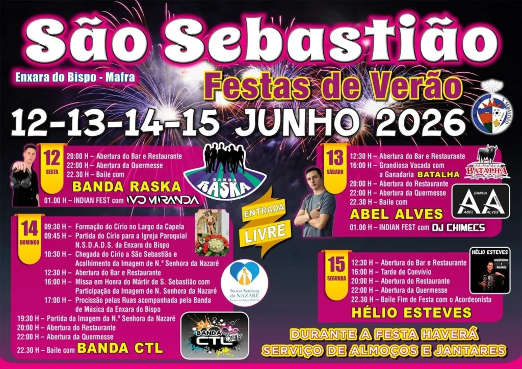 Festas de Enxara do Bispo (São Sebastião) 2026