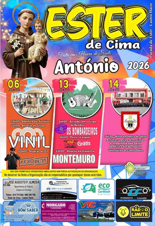 Festas de Ester de Cima (Santo António) 2026