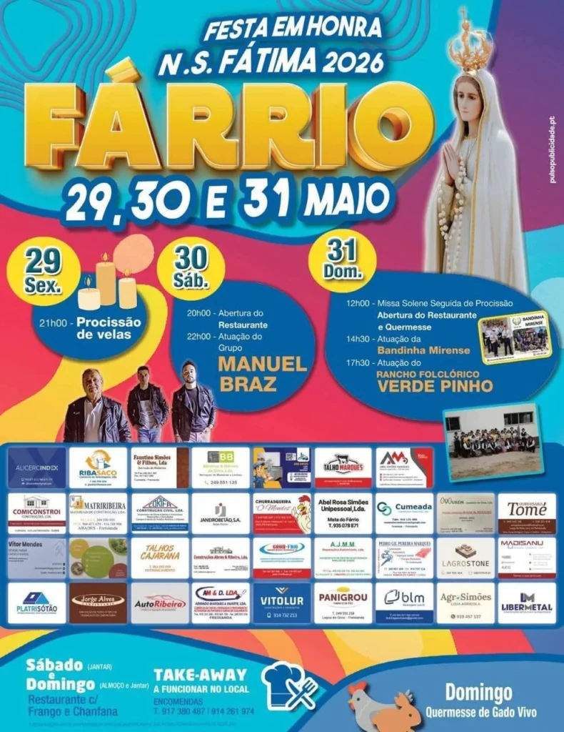 Festas de Fárrio (Senhora de Fátima) 2026