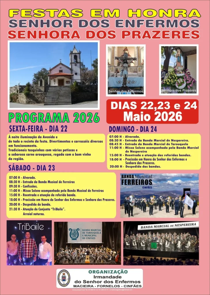 Festas de Fornelos, Cinfães (Senhor dos Enfermos) 2026
