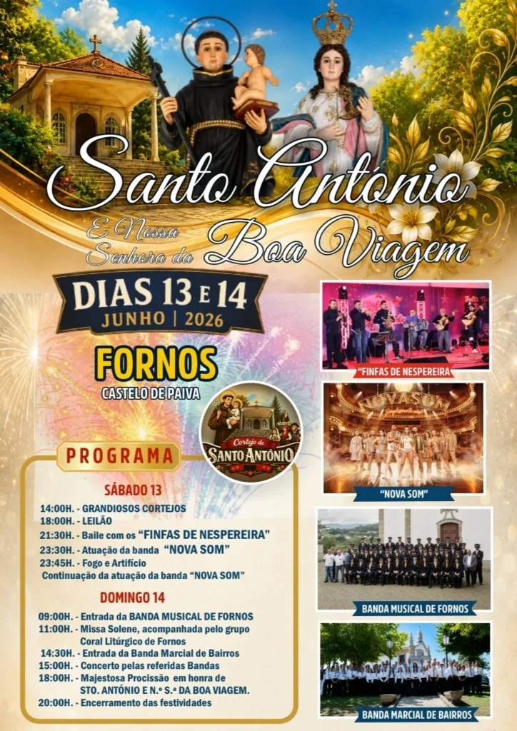 Festas de Fornos, Castelo de Paiva (Santo António) 2026