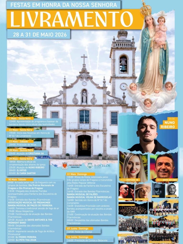 Festas de Fragoso, Barcelos (Senhora do Livramento) 2026