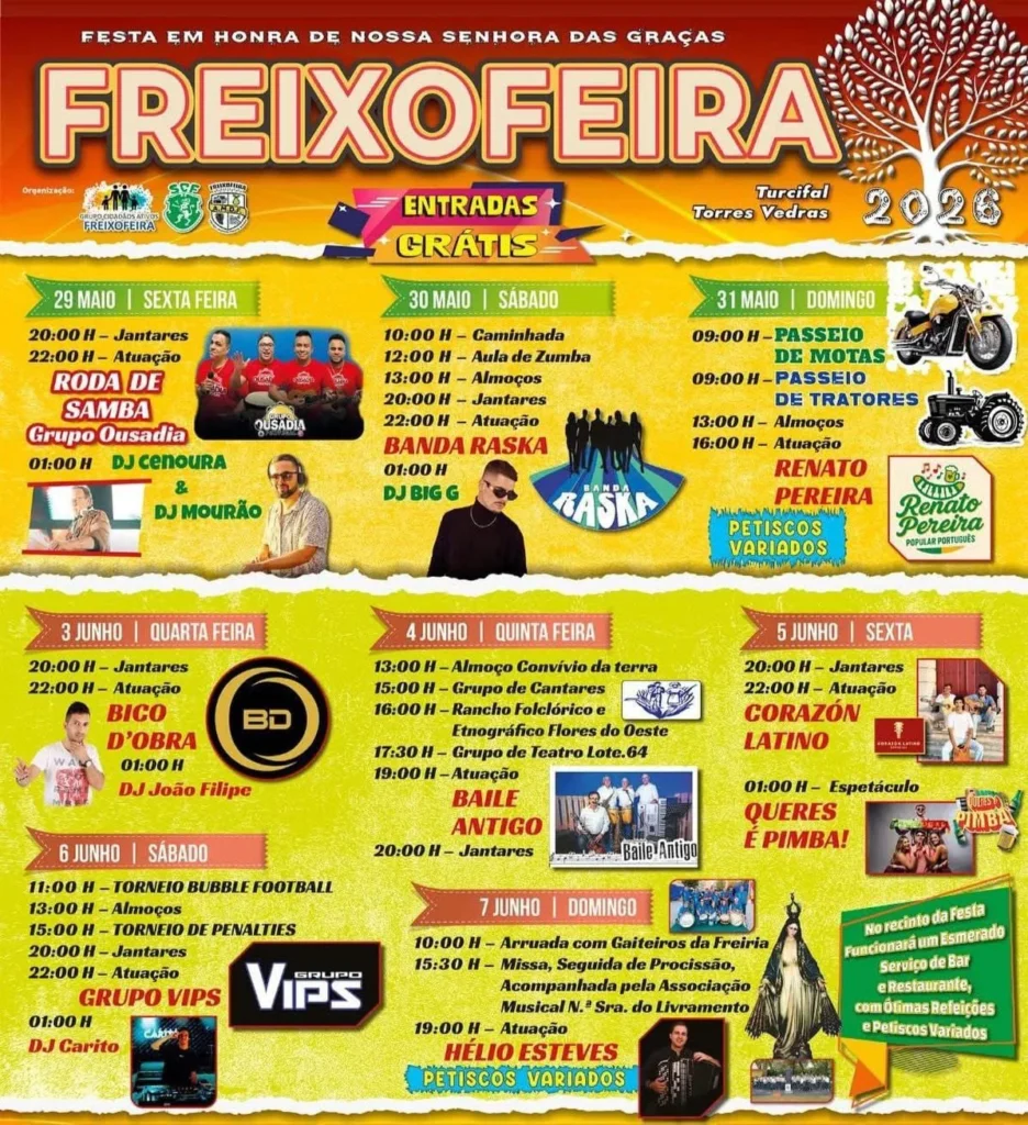 Festas de Freixofeira, Torres Vedras (Senhora das Graças) 2026