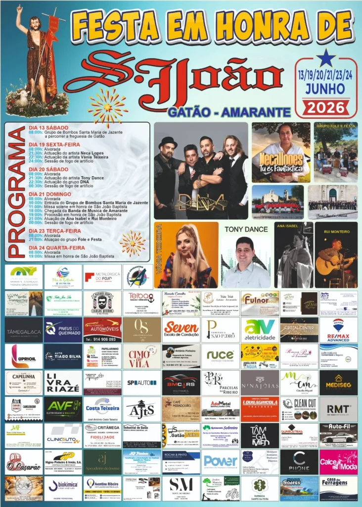 Festas de Gatão, Amarante (São João) 2026