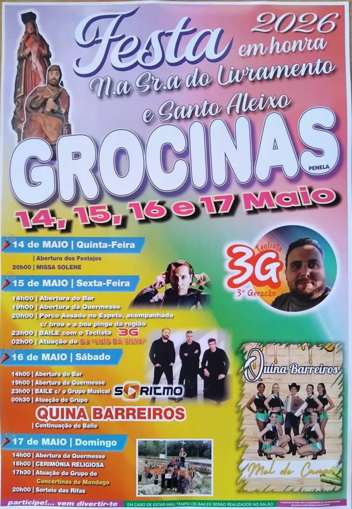 Festas de Grocinas (Senhora do Livramento) 2026