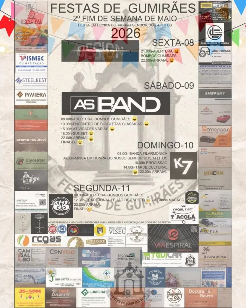 Festas de Gumirães (Senhor dos Aflitos) 2026