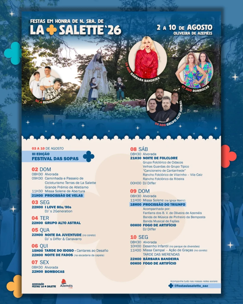 Festas de Oliveira de Azeméis (Senhora de La Salette) 2026