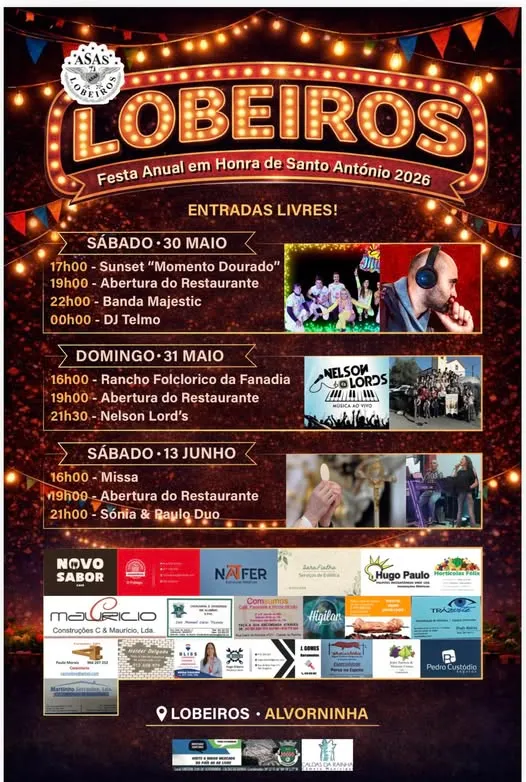 Festas de Lobeiros (Santo António) 2026