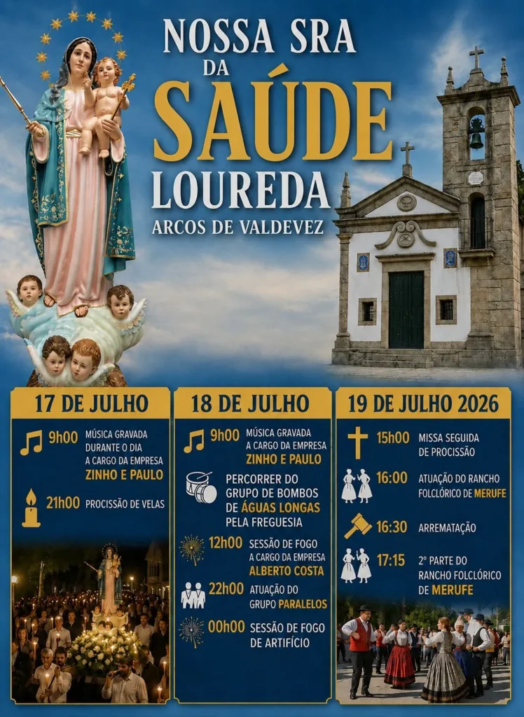 Festas de Loureda, Arcos de Valdevez (Senhora da Saúde) 2026