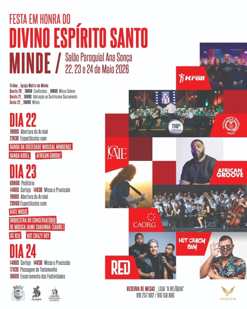 Festas de Minde (Divino Espírito Santo) 2026