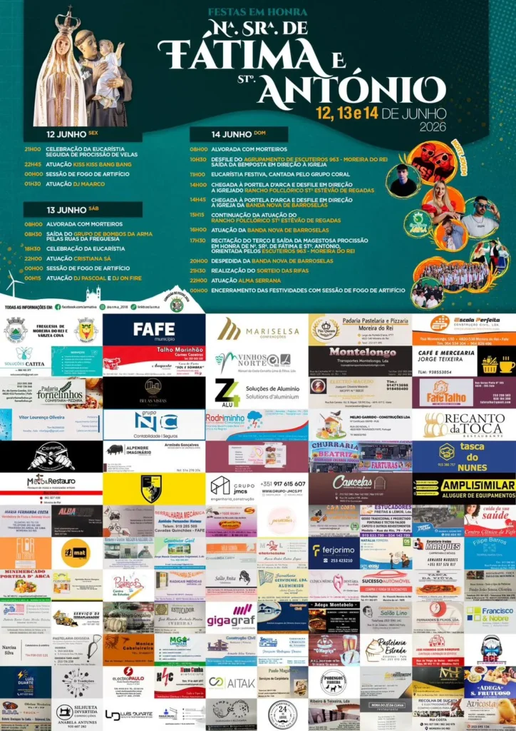 Festas de Moreira de Rei (Senhora de Fátima) 2026