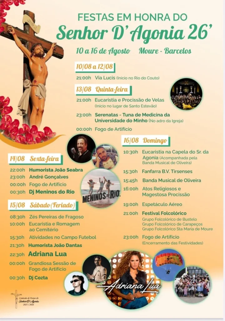 Festas de Moure, Barcelos (Senhora da Agonia) 2026