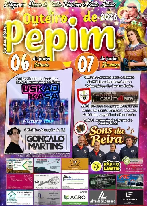 Festas de Outeiro de Pepim (Santa Bárbara) 2026
