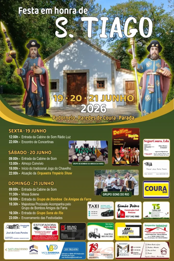 Festas de Padornelo, Paredes de Coura (São Tiago) 2026