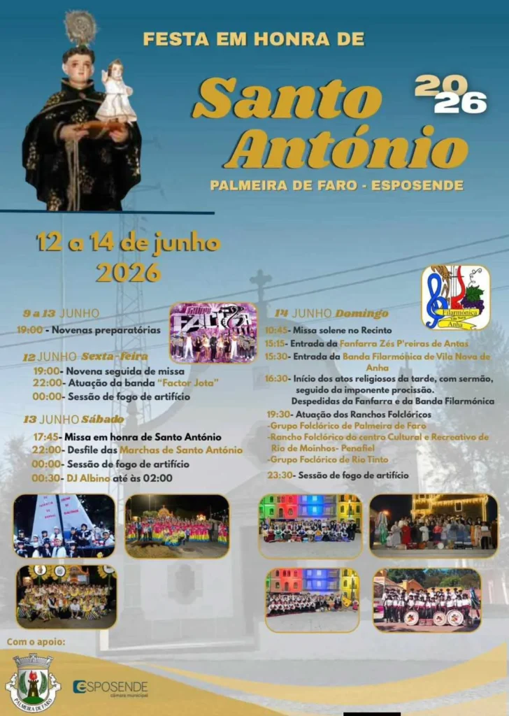 Festas de Palmeira de Faro, Esposende (Santo António) 2026