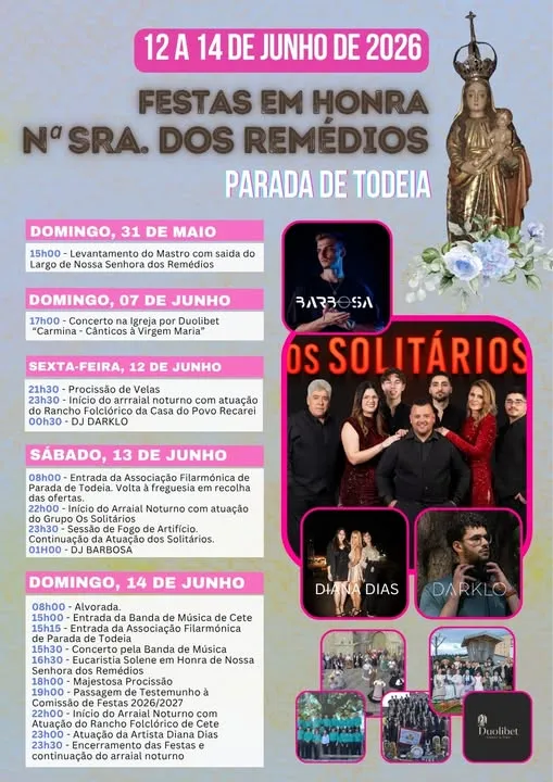 Festas de Parada de Todeia (Senhora dos Remédios) 2026