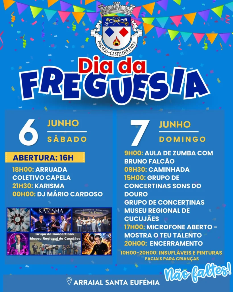 Festas de Paraíso, Castelo de Paiva 2026