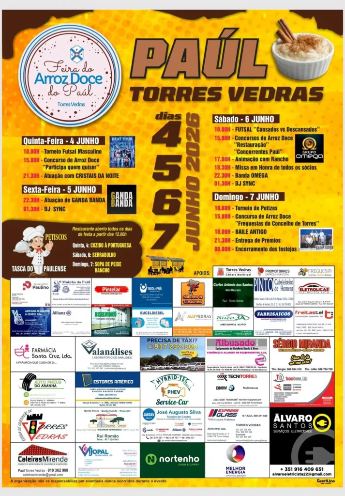 Festas de Paúl, Torres Vedras (Arroz Doce) 2026