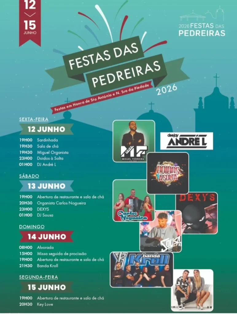 Festas de Pedreiras (Santo António) 2026