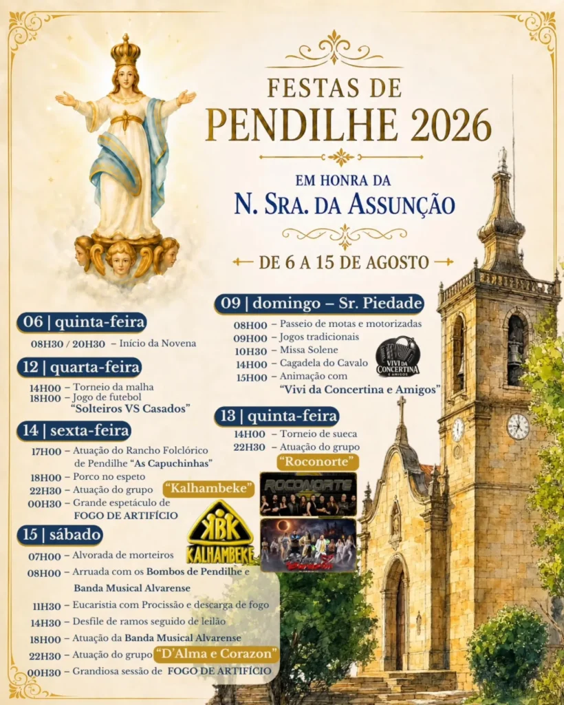 Festas de Pendilhe (Senhora da Assunção) 2026