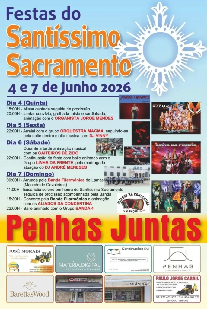 Festas de Penhas Juntas (Santíssimo Sacramento) 2026