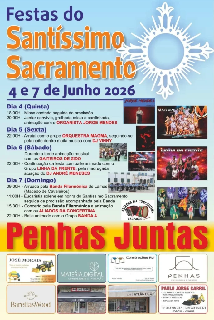 Festas de Penhas Juntas (Santíssimo Sacramento) 2026
