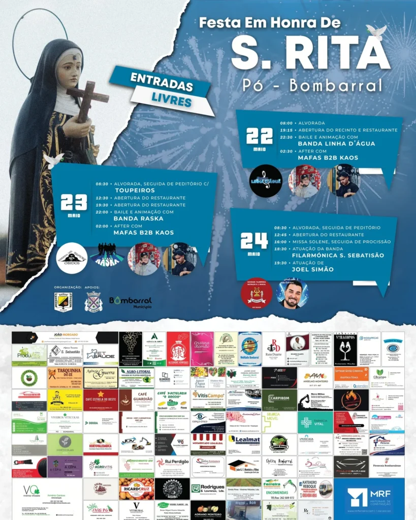 Festas de Pó, Bombarral (Santa Rita) 2026