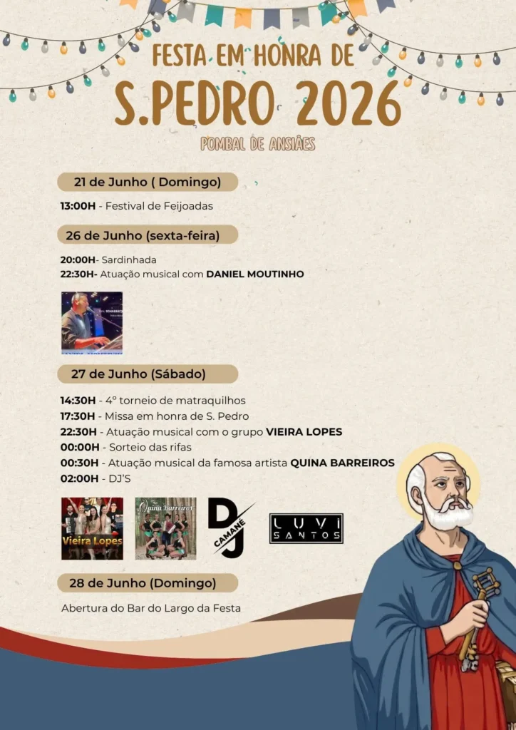 Festas de Pombal de Ansiães (São Pedro) 2026