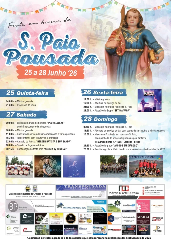 Festas de Pousada, Penafiel (São Paio) 2026
