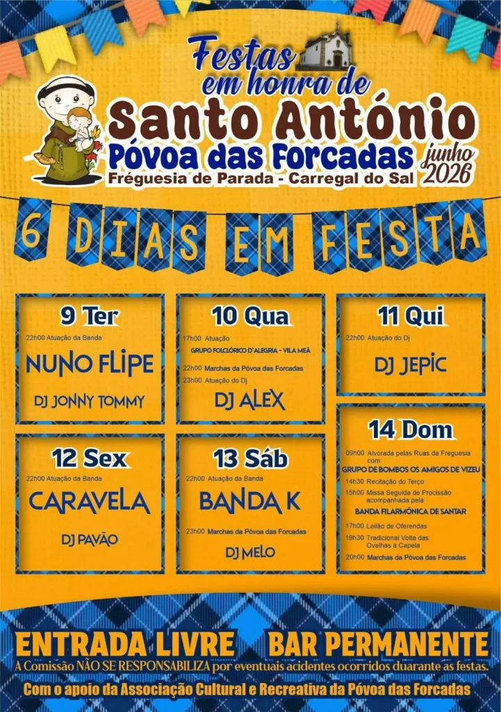 Festas das Póvoa de Forcadas (Santo António) 2026 em Póvoa das Forcadas