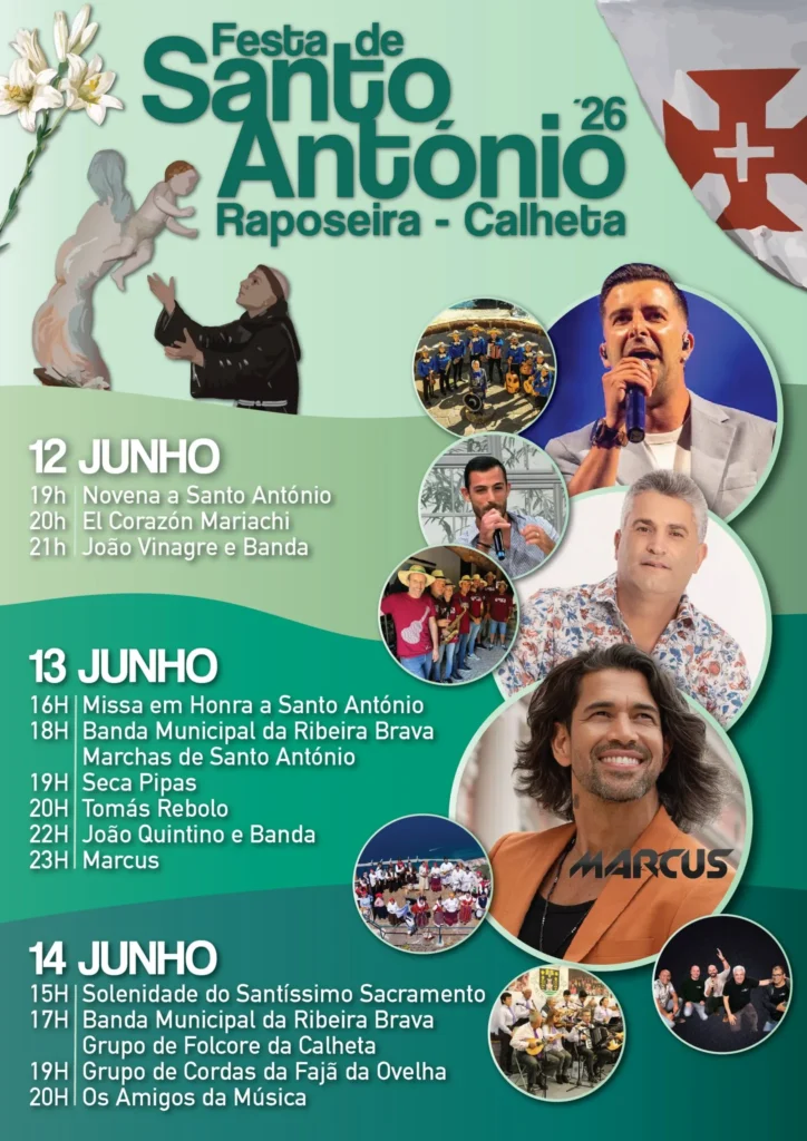 Festas de Raposeira, Calheta (Santo António) 2026