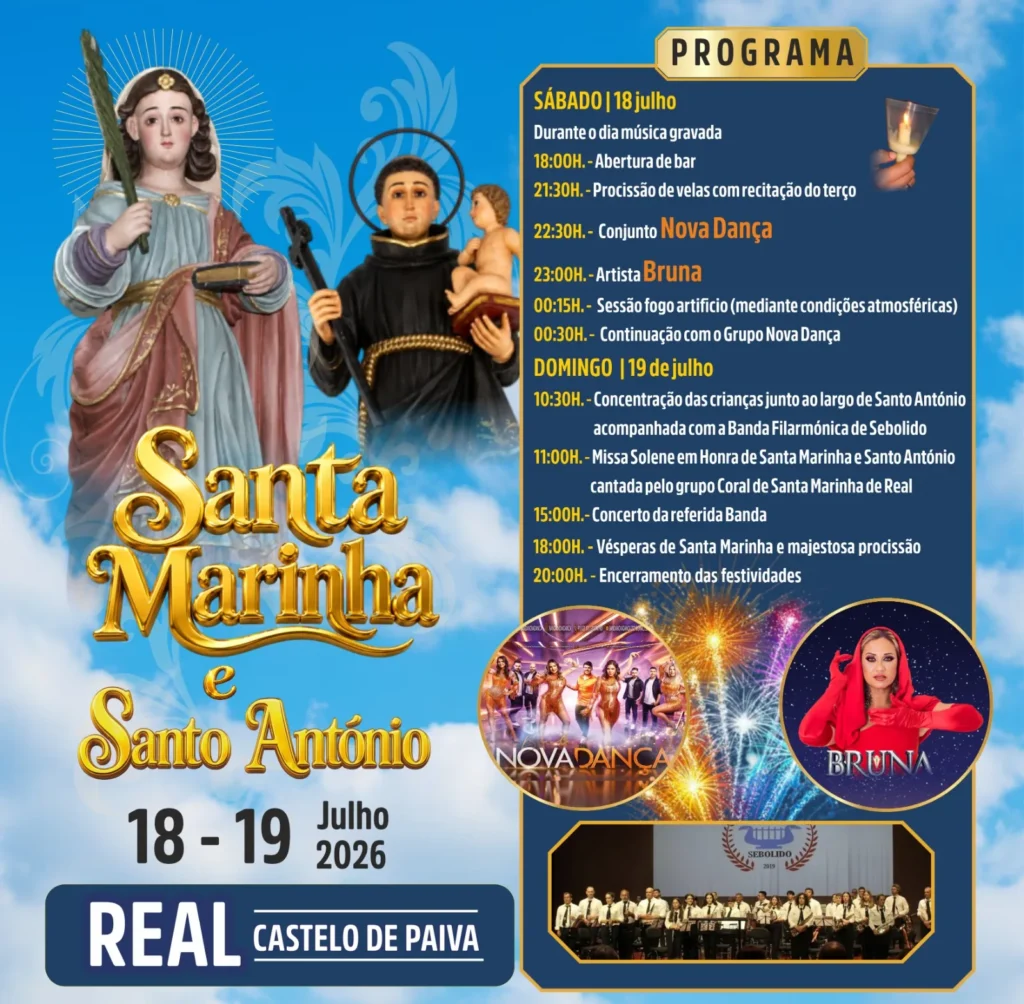 Festas de Real, Castelo de Paiva (Santa Marinha) 2026