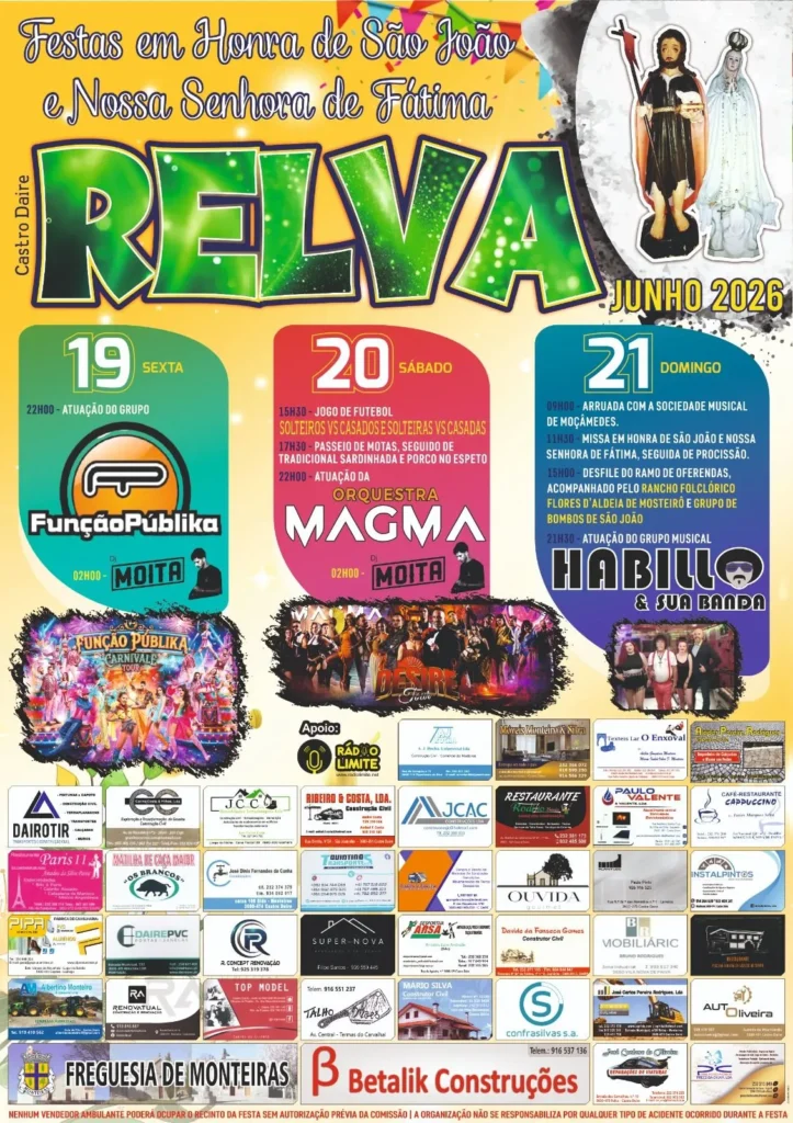 Festas de Relva, Castro Daire (São João) 2026