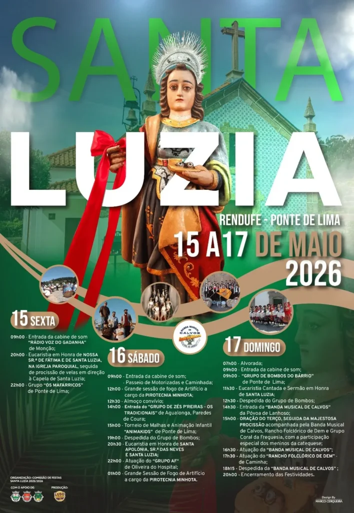 Festas de Rendufe, Ponte de Lima (Santa Luzia) 2026