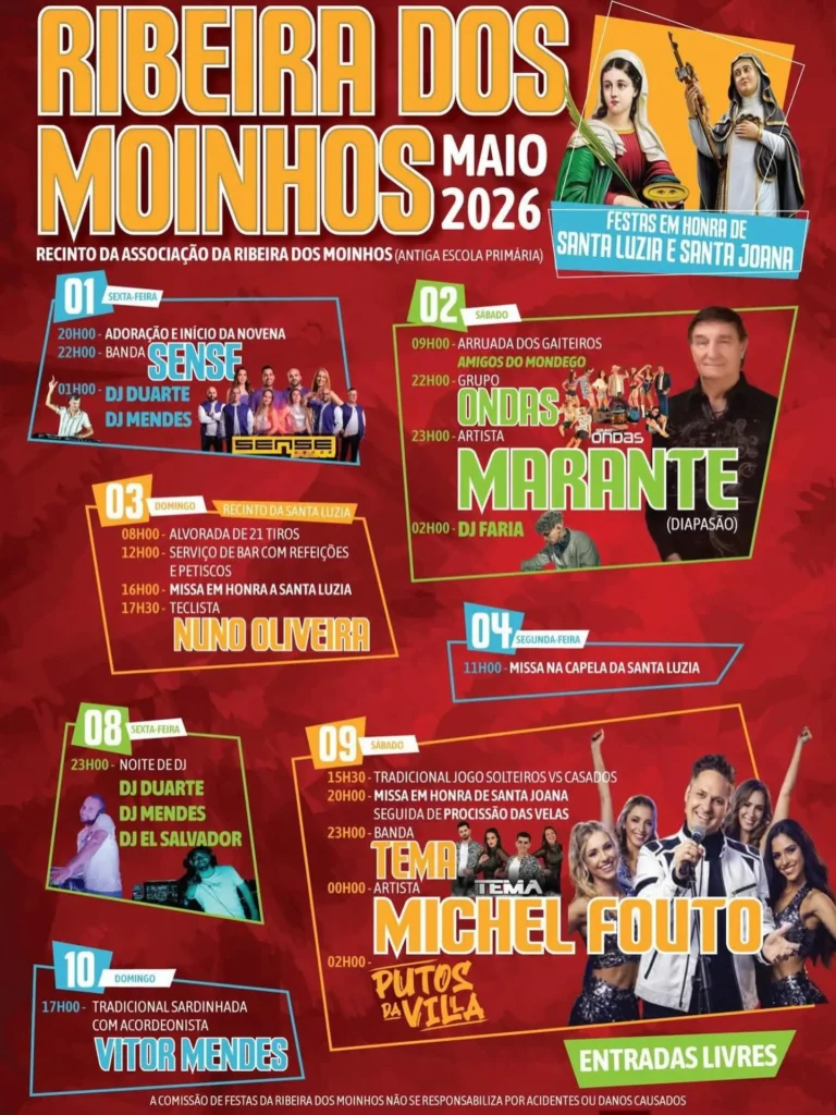 Festas de Ribeira dos Moinhos (Santa Luzia) 2026