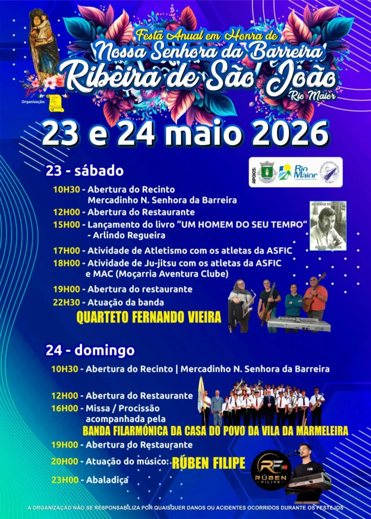 Festas de Ribeira de São João (Senhora da Barreira) 2026